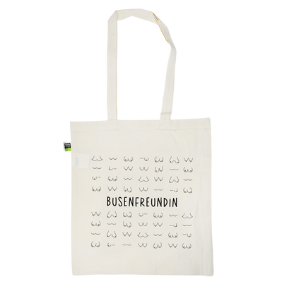 Stofftasche natur aus Bio- Baumwolle | Busenfreundin 2.0