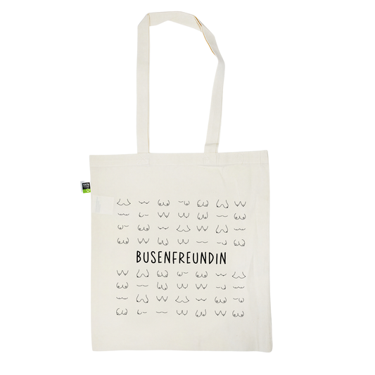 Stofftasche natur aus Bio- Baumwolle | Busenfreundin 2.0