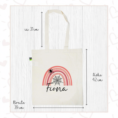Stofftasche aus Bio- Baumwolle mit Namen | Halloween 2