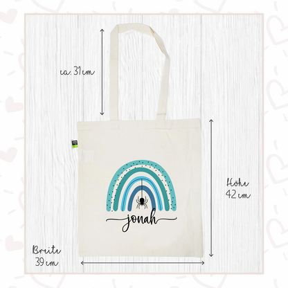 Stofftasche aus Bio- Baumwolle mit Namen | Halloween 3