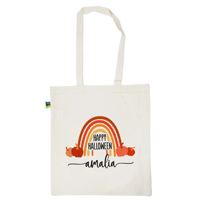 Stofftasche aus Bio- Baumwolle mit Namen | Halloween 5