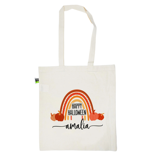 Stofftasche aus Bio- Baumwolle mit Namen | Halloween 5