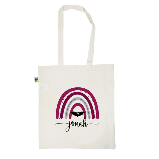 Stofftasche aus Bio- Baumwolle mit Namen | Halloween 6