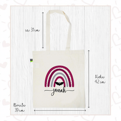Stofftasche aus Bio- Baumwolle mit Namen | Halloween 6