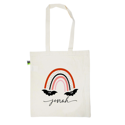 Stofftasche aus Bio- Baumwolle mit Namen | Halloween 7