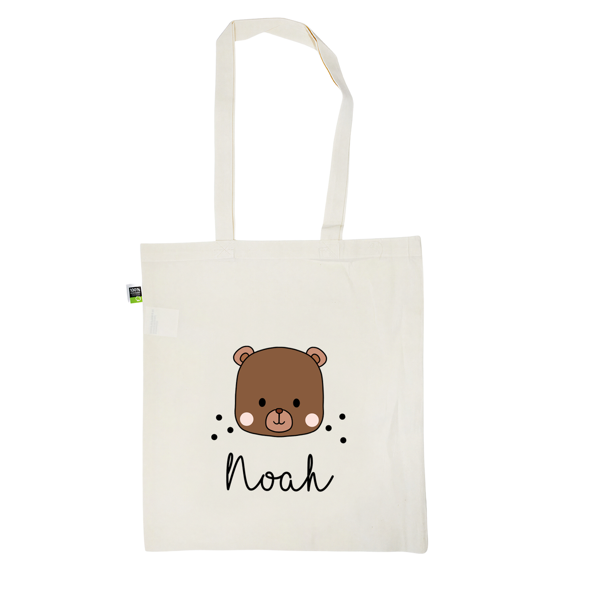 Stofftasche aus Bio- Baumwolle mit Namen | Bärchen
