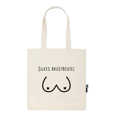 Stofftasche natur aus Bio- Baumwolle mit Name | Brustbeutel