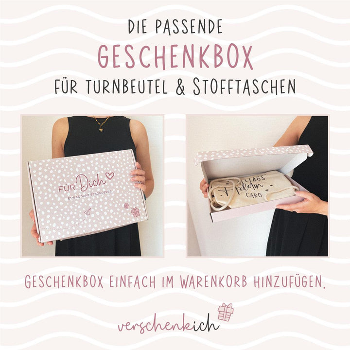 Personalisierte Stofftasche mit Wunschnamen - Motiv: Regenbogen Bunt - verschenkich.de