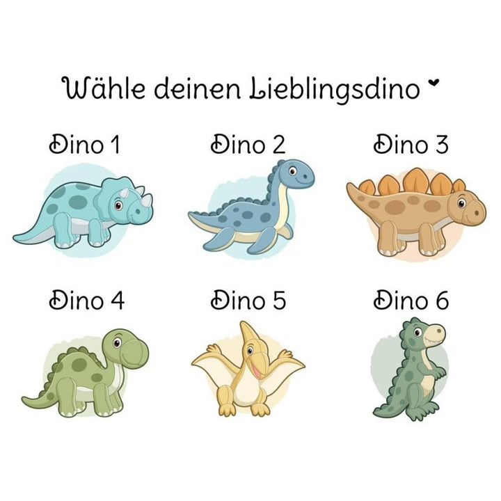 Personalisierte Tasse mit Wunschnamen Dino - Motiv: Dino 1 - verschenkich.de