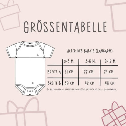 Personalisierter Baby Body mit eigenen Namen oder Wunschname - Motiv: Blau - verschenkich.de