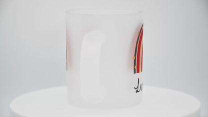 Glastasse mit Namen | Weihnachts- Regenbogen