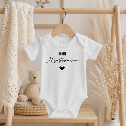 Baby Body Kurzarm mit Name | Basic Body aus Bio-Baumwolle | Mini