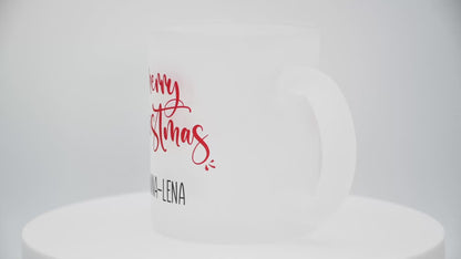 Glastasse mit Namen | Merry Christmas