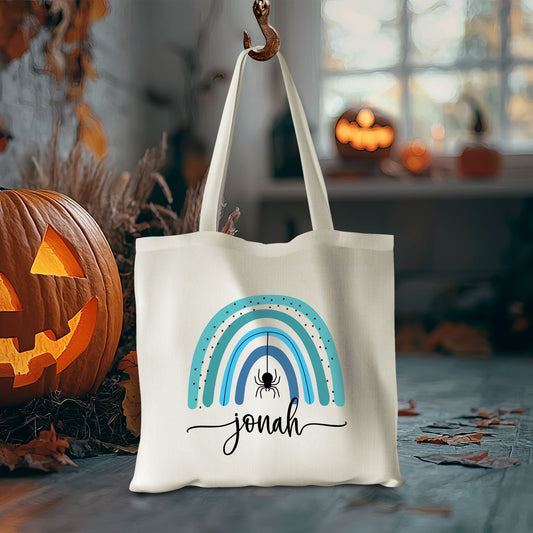 Stofftasche aus Bio- Baumwolle mit Namen | Halloween 3