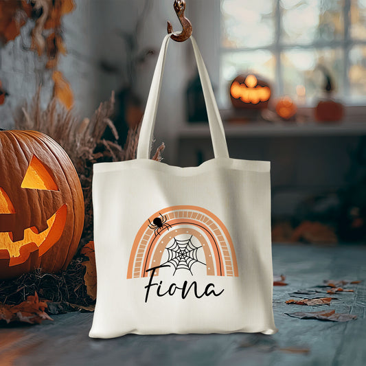 Stofftasche aus Bio- Baumwolle mit Namen | Halloween 2