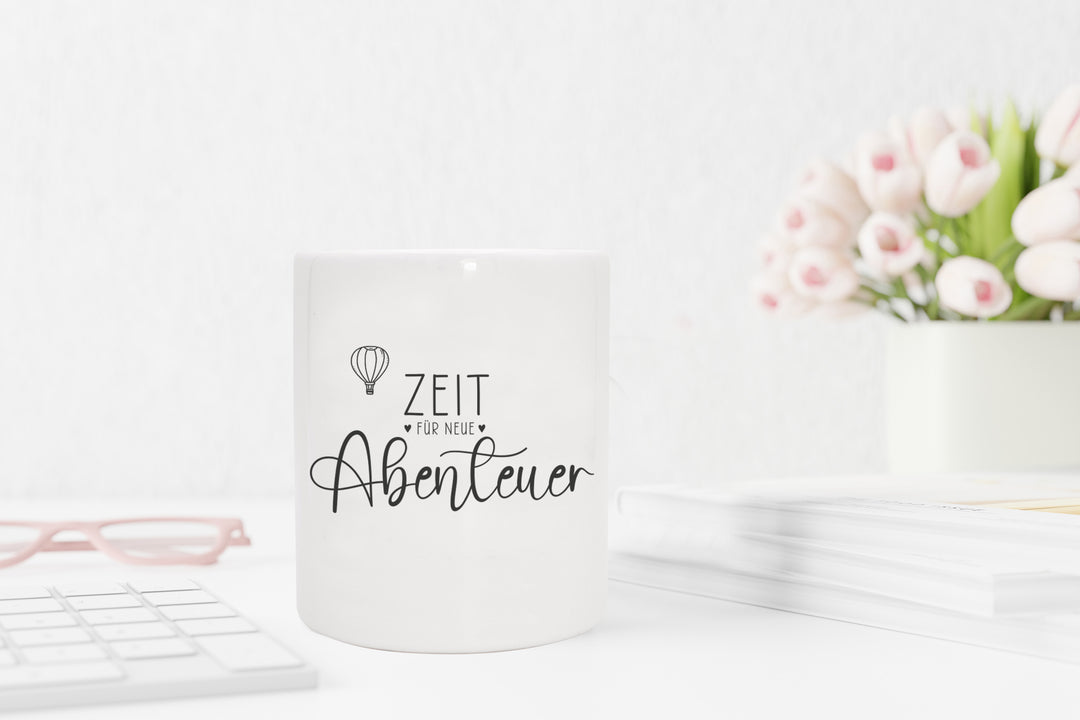 Spardose aus Keramik | Zeit für neue Abenteuer | Mitbringsel und aufmerksames Geschenk zum Geburtstag | Sparen für die nächste Reise - verschenkich.de