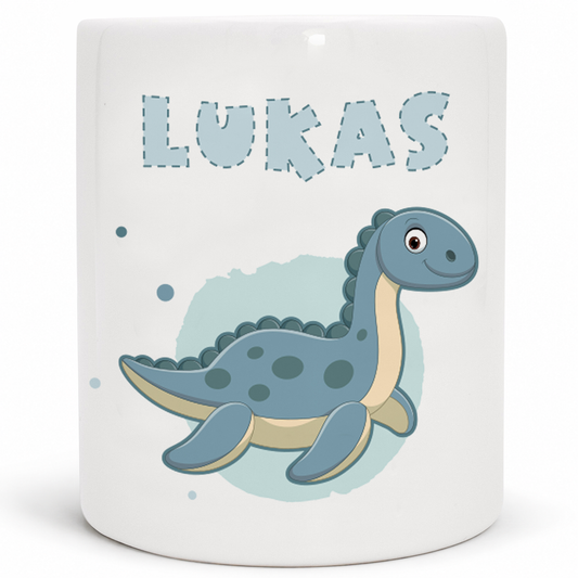 Keramik Spardose mit Name | Dino 2 Plesiosaurus