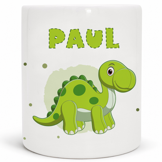 Keramik Spardose mit Name | Dino 4 Brachiosaurus
