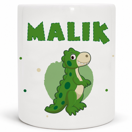 Keramik Spardose mit Name | Dino 6 Tyrannosaurus Rex