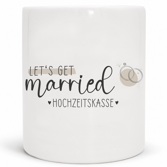 Keramik Spardose | Hochzeitskasse | Lets get married