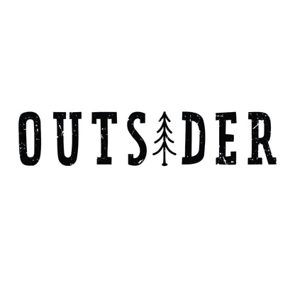 Detailansicht Outsider - Motiv auf weißem T-Shirt