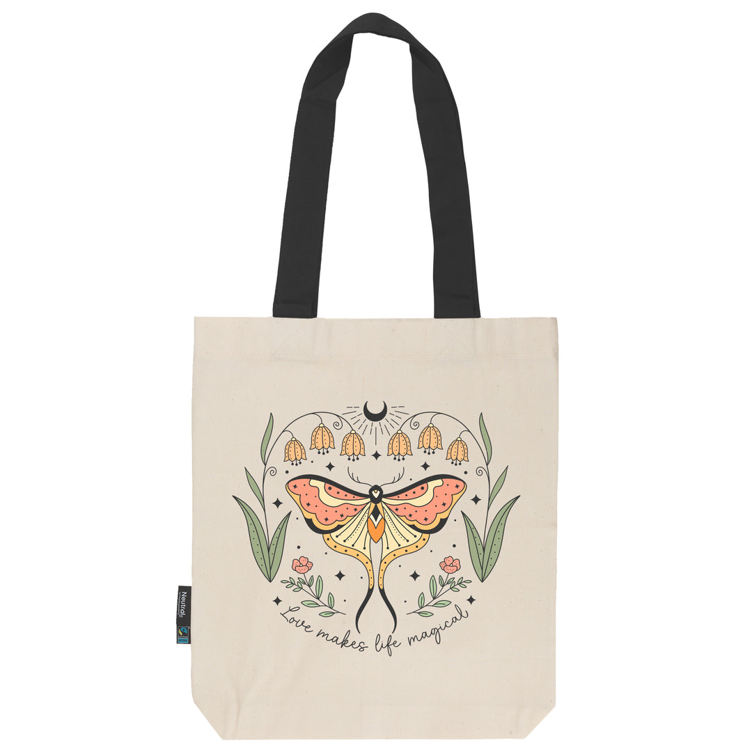 Twill Bag aus Bio- Baumwolle | Butterfly 4 | Love makes life magical - verschenkich.de