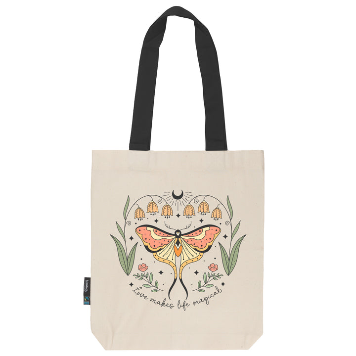 Twill Bag aus Bio- Baumwolle | Butterfly 4 | Love makes life magical - verschenkich.de