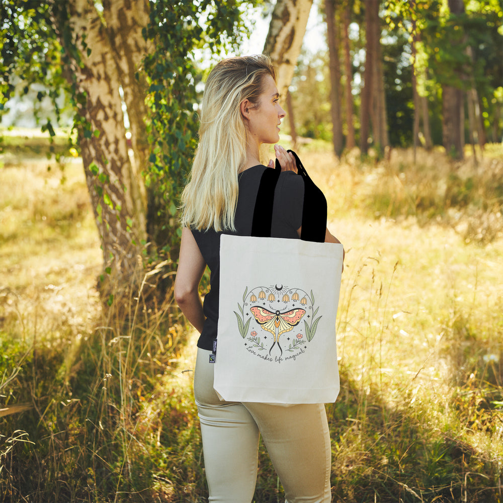 Twill Bag aus Bio- Baumwolle | Butterfly 4 | Love makes life magical - verschenkich.de
