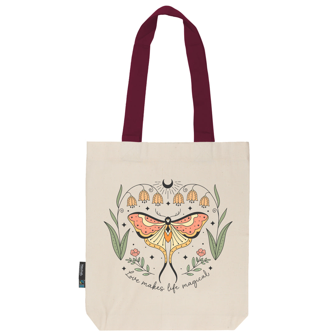 Twill Bag aus Bio- Baumwolle | Butterfly 4 | Love makes life magical - verschenkich.de