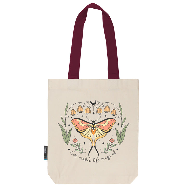 Twill Bag aus Bio- Baumwolle | Butterfly 4 | Love makes life magical - verschenkich.de