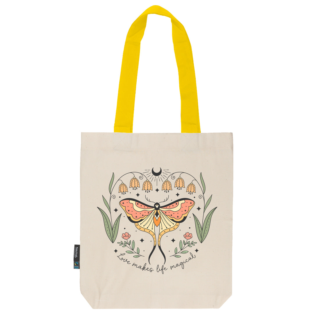 Twill Bag aus Bio- Baumwolle | Butterfly 4 | Love makes life magical - verschenkich.de