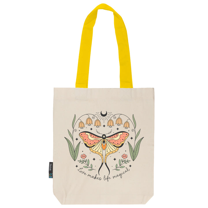 Twill Bag aus Bio- Baumwolle | Butterfly 4 | Love makes life magical - verschenkich.de
