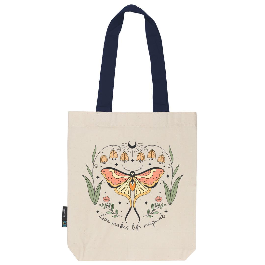 Twill Bag aus Bio- Baumwolle | Butterfly 4 | Love makes life magical - verschenkich.de