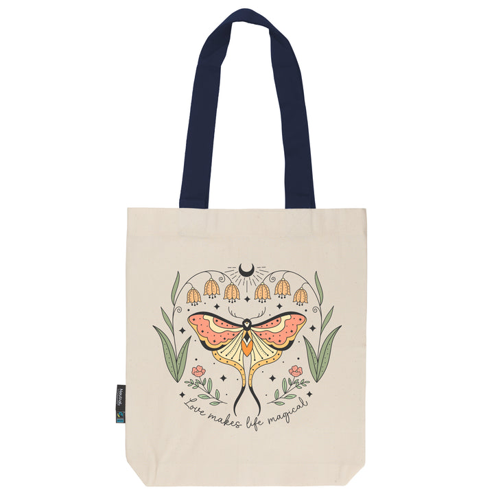 Twill Bag aus Bio- Baumwolle | Butterfly 4 | Love makes life magical - verschenkich.de