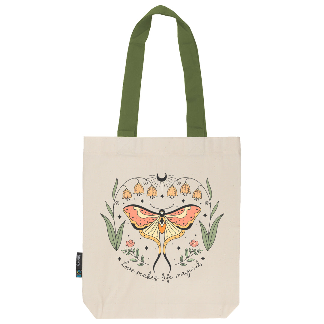 Twill Bag aus Bio- Baumwolle | Butterfly 4 | Love makes life magical - verschenkich.de