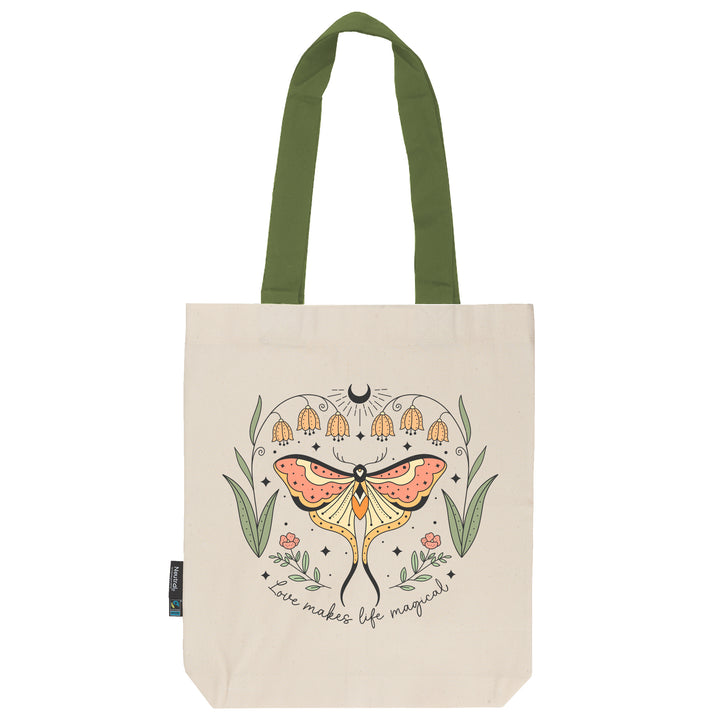 Twill Bag aus Bio- Baumwolle | Butterfly 4 | Love makes life magical - verschenkich.de
