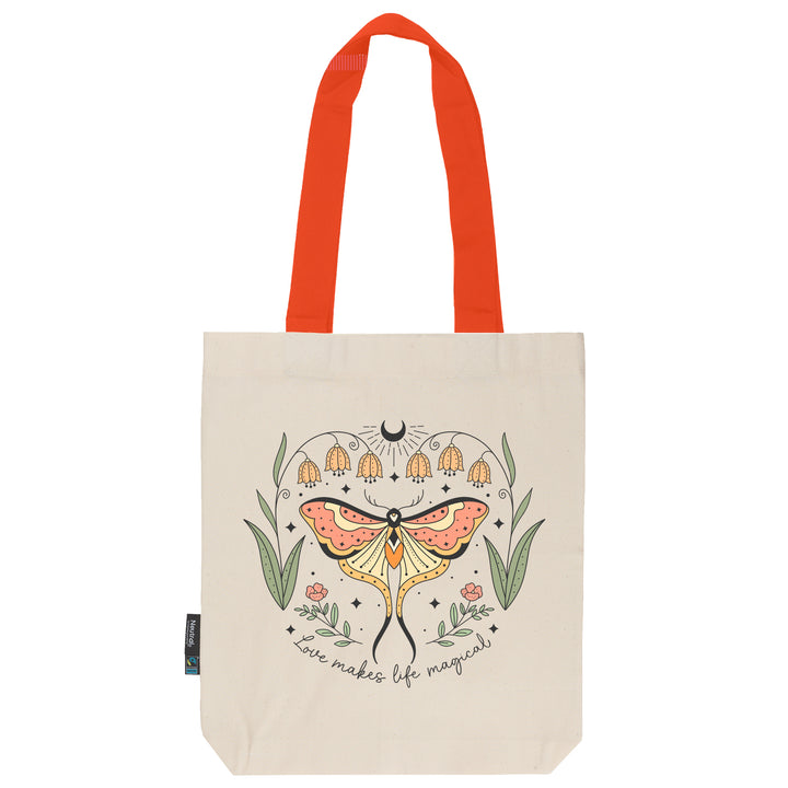 Twill Bag aus Bio- Baumwolle | Butterfly 4 | Love makes life magical - verschenkich.de