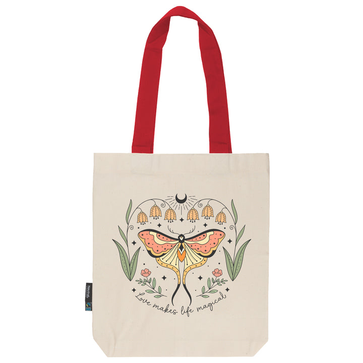 Twill Bag aus Bio- Baumwolle | Butterfly 4 | Love makes life magical - verschenkich.de