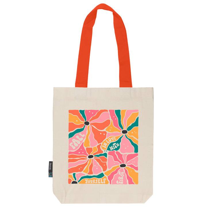 Twill Bag aus Bio- Baumwolle | Floral 10 | Fall in love with yourself first - verschenkich.de