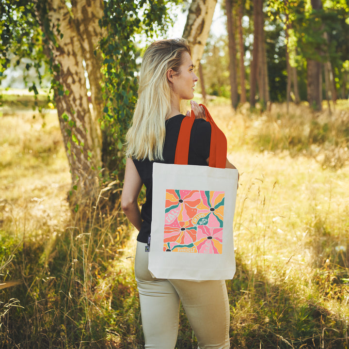Twill Bag aus Bio- Baumwolle | Floral 10 | Fall in love with yourself first - verschenkich.de