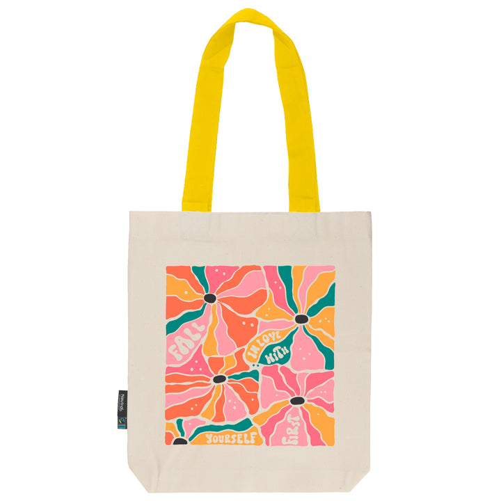 Twill Bag aus Bio- Baumwolle | Floral 10 | Fall in love with yourself first - verschenkich.de