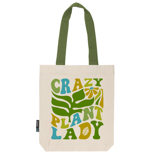 Twill Bag aus Bio- Baumwolle | Floral 12 | Crazy Plant Lady - verschenkich.de