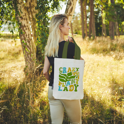 Twill Bag aus Bio- Baumwolle | Floral 12 | Crazy Plant Lady - verschenkich.de