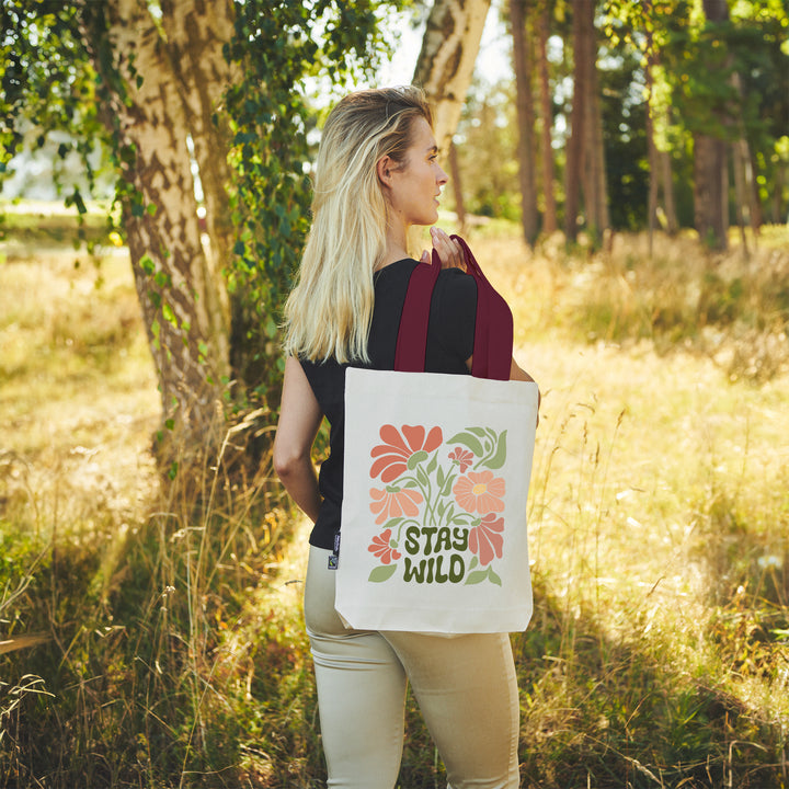 Twill Bag aus Bio- Baumwolle | Floral 2 | Stay Wild - verschenkich.de