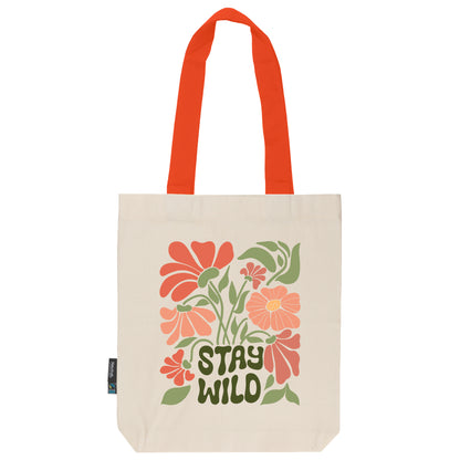 Twill Bag aus Bio- Baumwolle | Floral 2 | Stay Wild - verschenkich.de