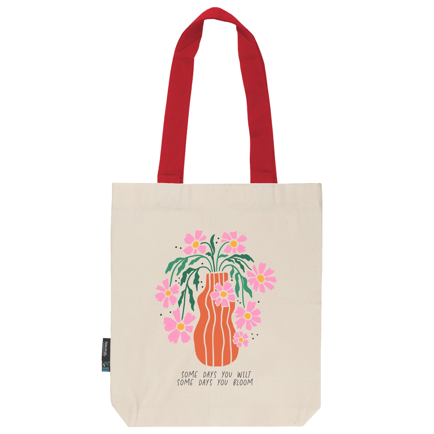 Twill Bag aus Bio- Baumwolle | Floral 3 | Some days you bloom - verschenkich.de
