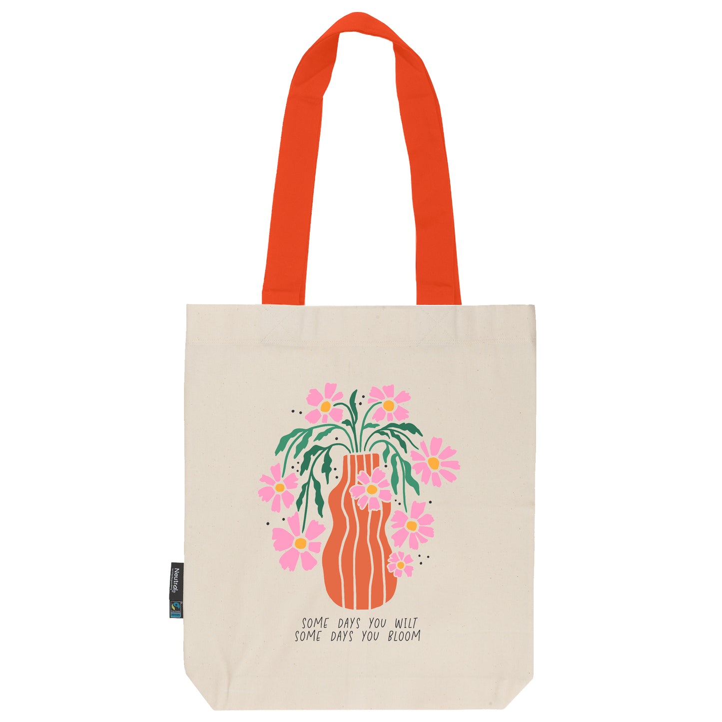 Twill Bag aus Bio- Baumwolle | Floral 3 | Some days you bloom - verschenkich.de