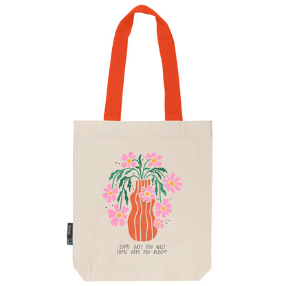 Twill Bag aus Bio- Baumwolle | Floral 3 | Some days you bloom - verschenkich.de