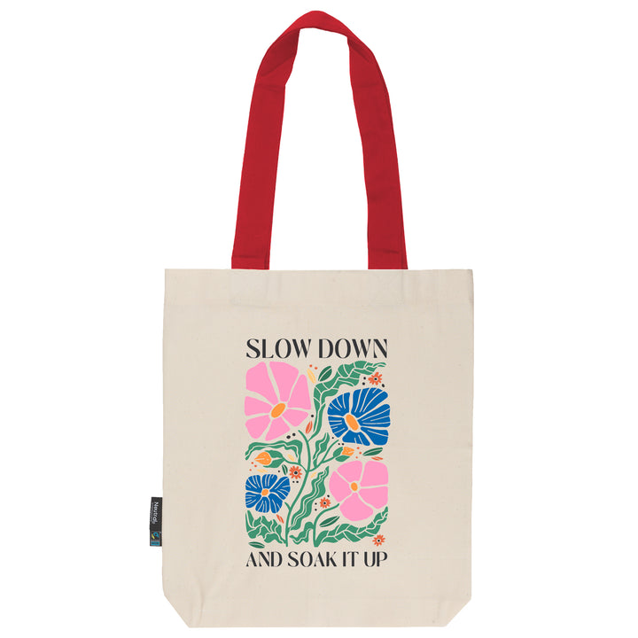 Twill Bag aus Bio- Baumwolle | Floral 8 | Slow down and soak it up - verschenkich.de
