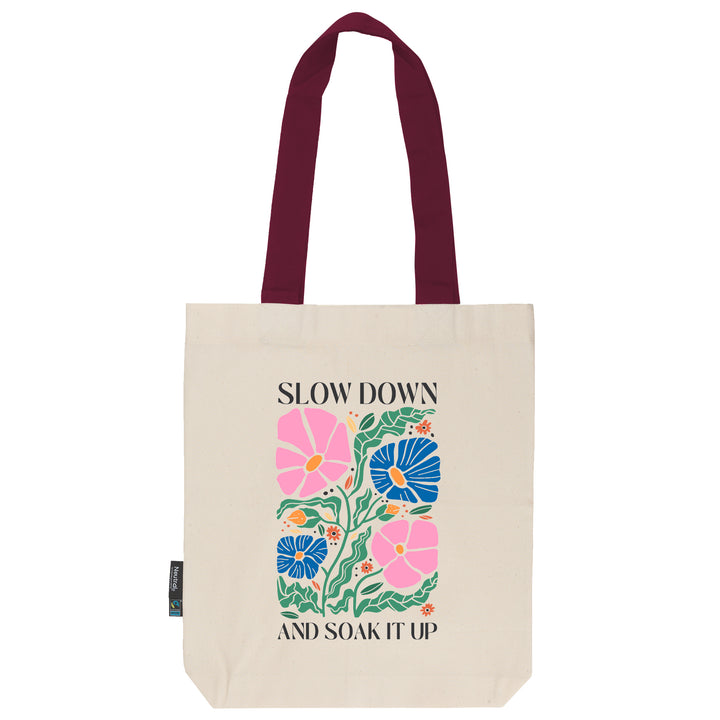 Twill Bag aus Bio- Baumwolle | Floral 8 | Slow down and soak it up - verschenkich.de